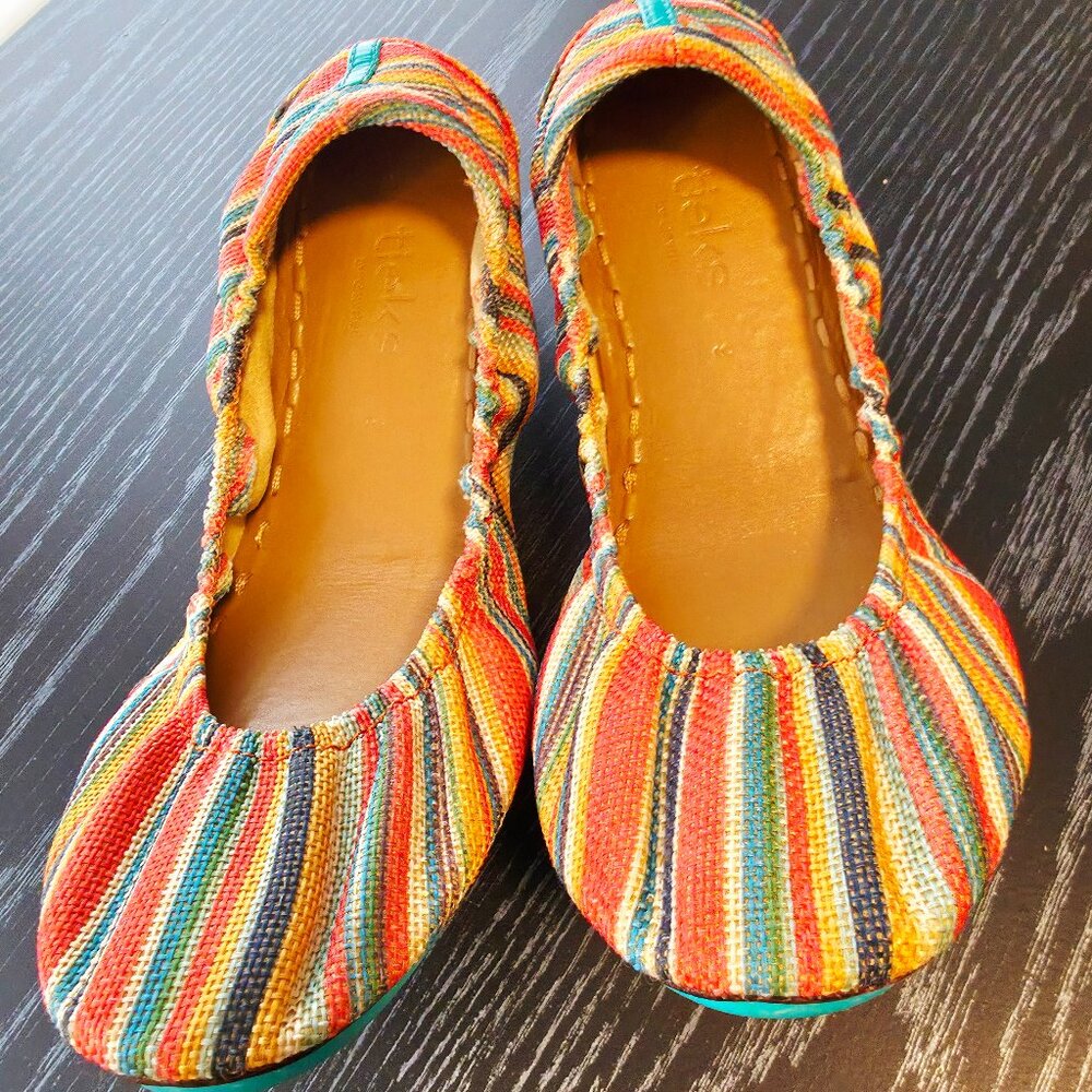 Tieks in Sunset Stripe